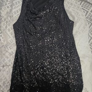 Karen Kane Black Sequin Camisole